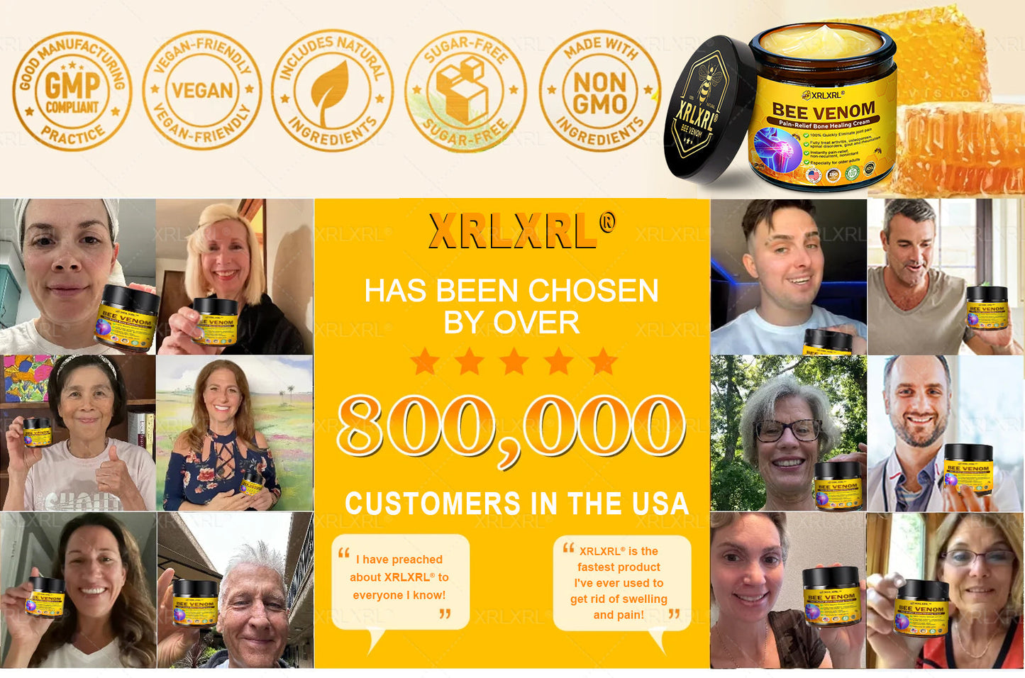 XRLXRL® Bee Venom Pain-Relief Bone Healing Cream🐝🐝(Specially for older adults)