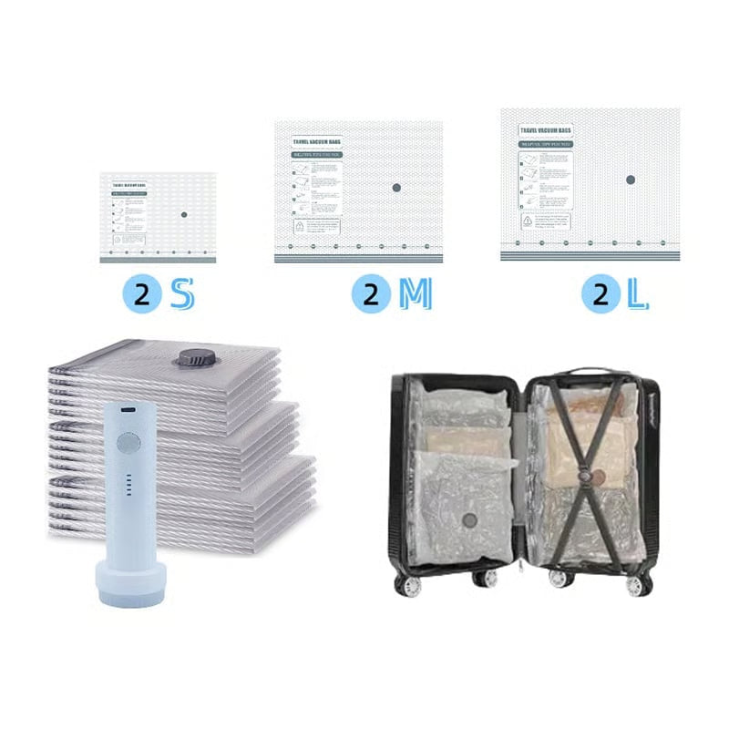 🔥 LAST DAY 49% OFF-Cordless Travel Vacuum Storage Compression Bag Set