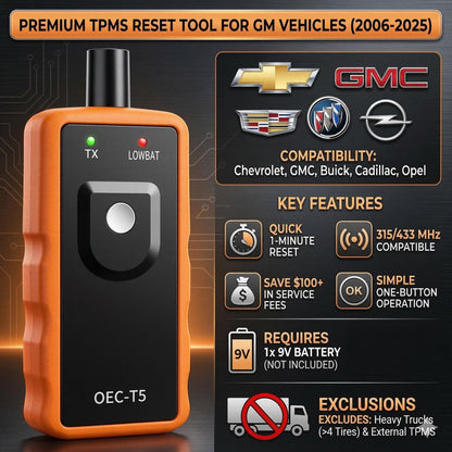 🚗 Reset Your Tire Pressure Sensors In Minutes-GM TPMS Reset Tool