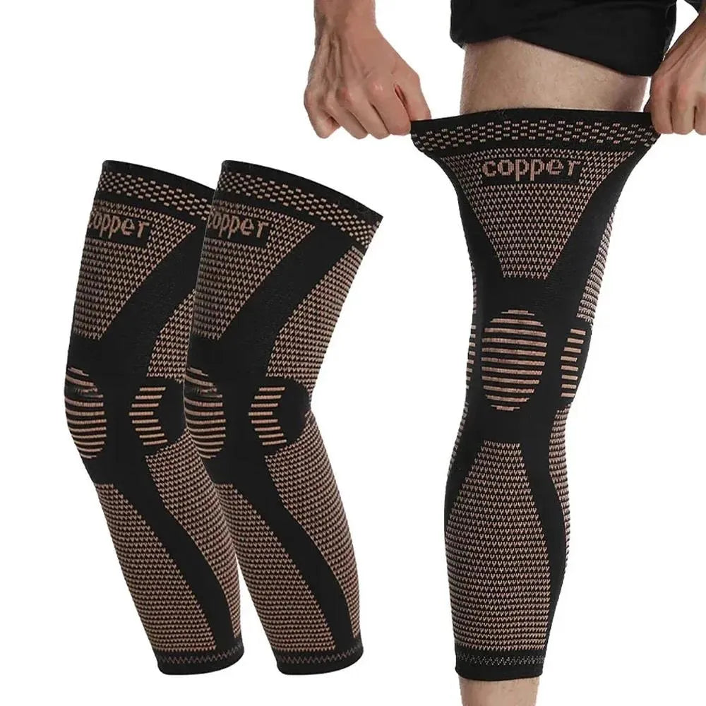 🔥【Buy 1 Get 1 Free(Two pairs)】🏆Copper Compression Leg Sleeves 20-30mmHg for Pain Relief, Calf Support & Recovery-FO
