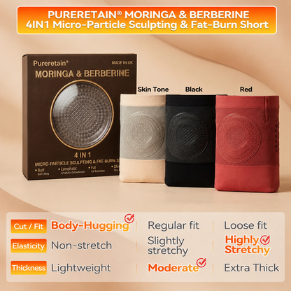 Pureretain®☀️𝐌𝐨𝐫𝐢𝐧𝐠𝐚 & 𝐁𝐞𝐫𝐛𝐞𝐫𝐢𝐧𝐞 4‑In‑1 Quantum Sculpting & Fat‑Burn Shorts