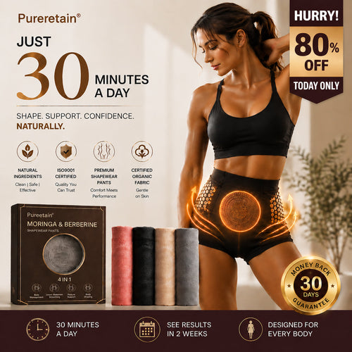 Pureretain®☀️𝐌𝐨𝐫𝐢𝐧𝐠𝐚 & 𝐁𝐞𝐫𝐛𝐞𝐫𝐢𝐧𝐞 4‑In‑1 Quantum Sculpting & Fat‑Burn Shorts