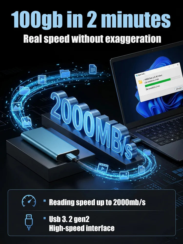 [Multi-device compatibility] Portable high-speed solid-state drive