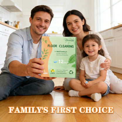 Floor Cleaning Tablets - Safe for Wood Tile Marble Quick Dry No Residue 12 Tablets Lemon Scent