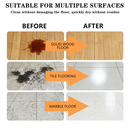 Floor Cleaning Tablets - Safe for Wood Tile Marble Quick Dry No Residue 12 Tablets Lemon Scent