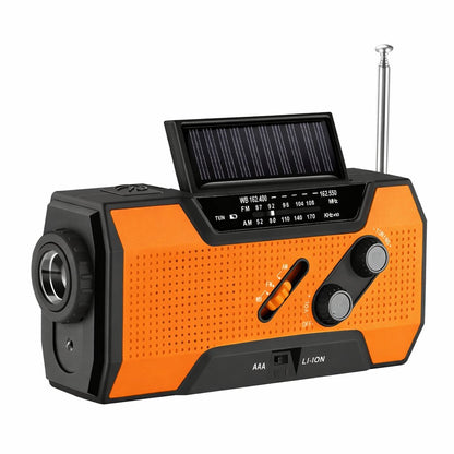 Self-Powered Weather Alert & 2000mAh Power Bank Radio 🔥