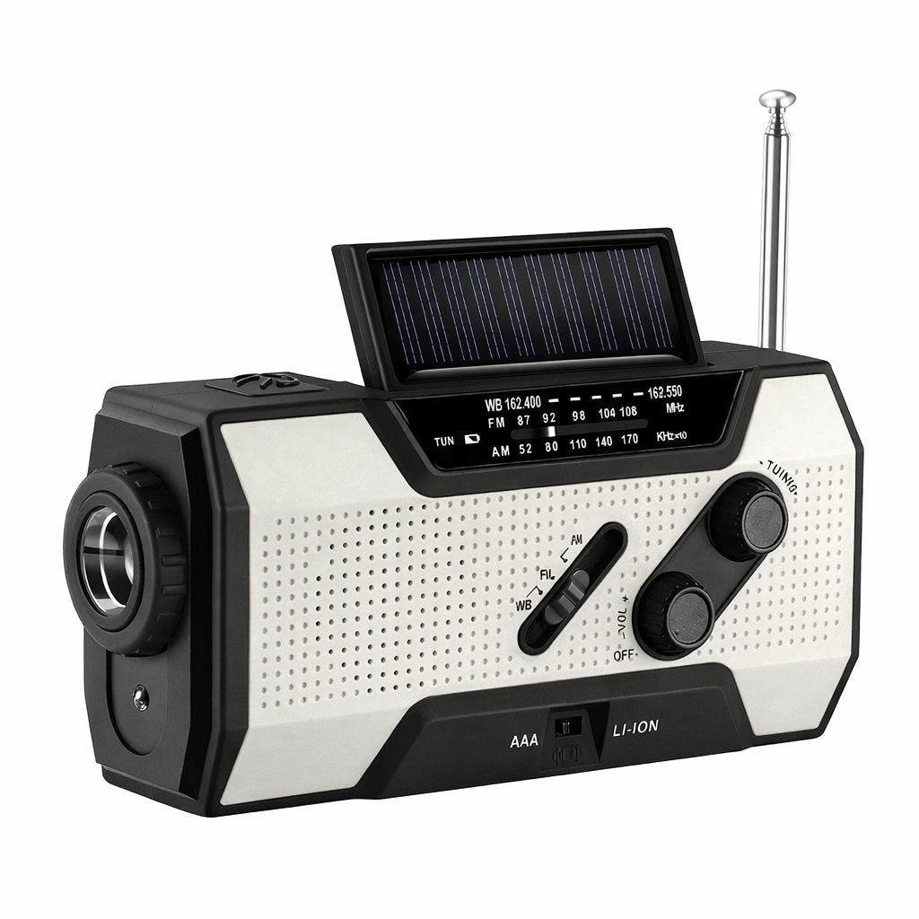 Self-Powered Weather Alert & 2000mAh Power Bank Radio 🔥