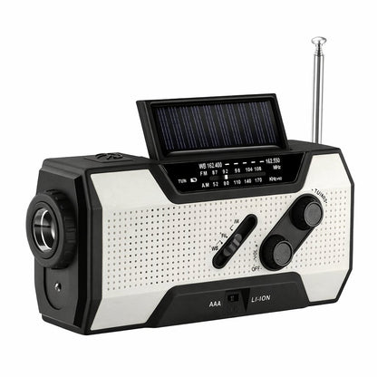 Self-Powered Weather Alert & 2000mAh Power Bank Radio 🔥