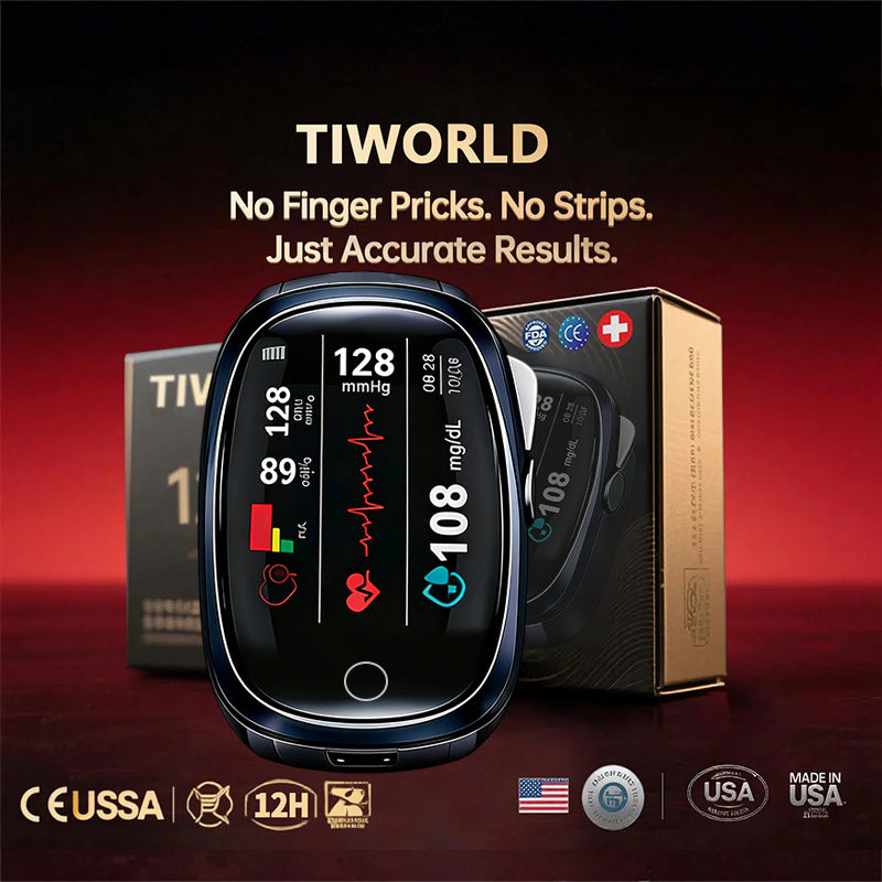 🔥Final 2 Hours : Only Limited Stock Left🏆TIWORLD™ Non-Invasive Blood Glucose Meter 99.9% Accuracy （Mayo Clinic Recommended）