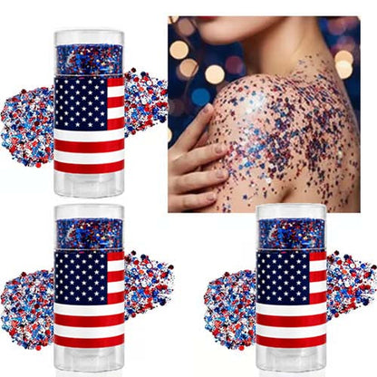 ✨🇺🇸 Patriotic Glitter Stick For July 4th,🎇  Waterproof  Glitter Body Stick