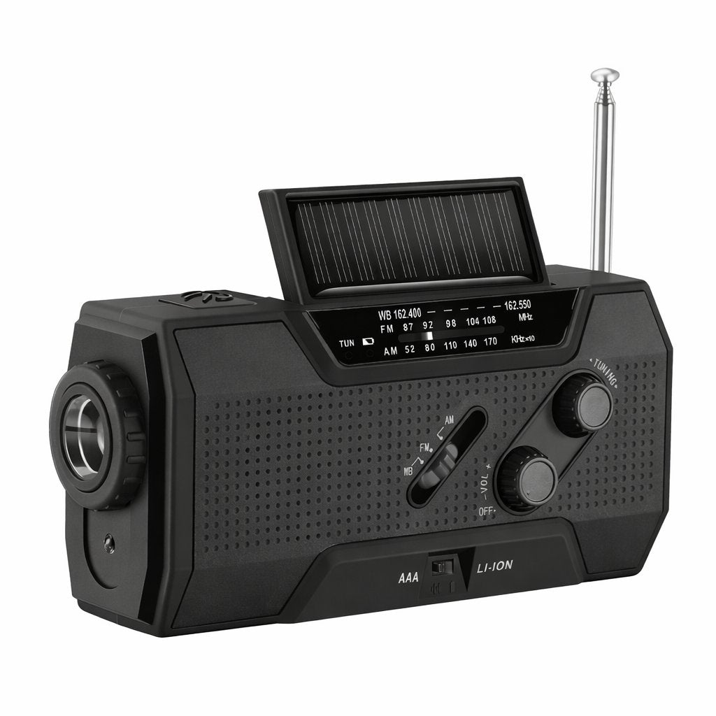 Self-Powered Weather Alert & 2000mAh Power Bank Radio 🔥