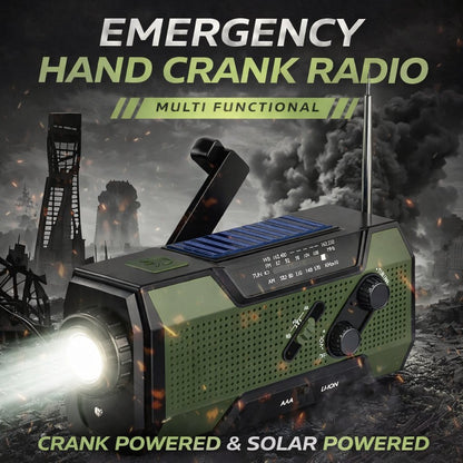 Self-Powered Weather Alert & 2000mAh Power Bank Radio 🔥