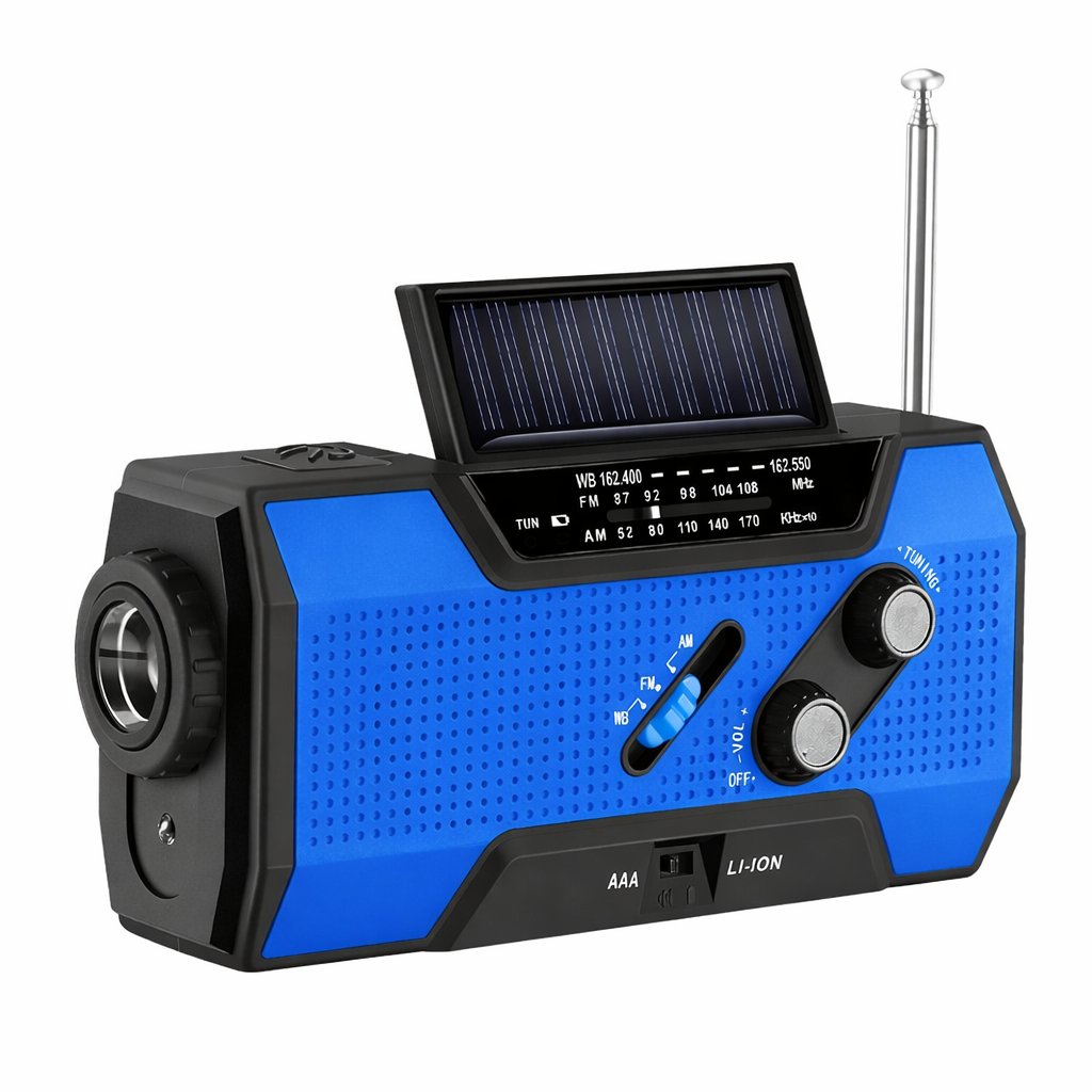 Self-Powered Weather Alert & 2000mAh Power Bank Radio 🔥