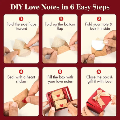 🏆Valentine's Day Pre-Sale Save 49%💌DIY Love Notes Box - Mini Blank Cards & Envelopes for Him/Her💕