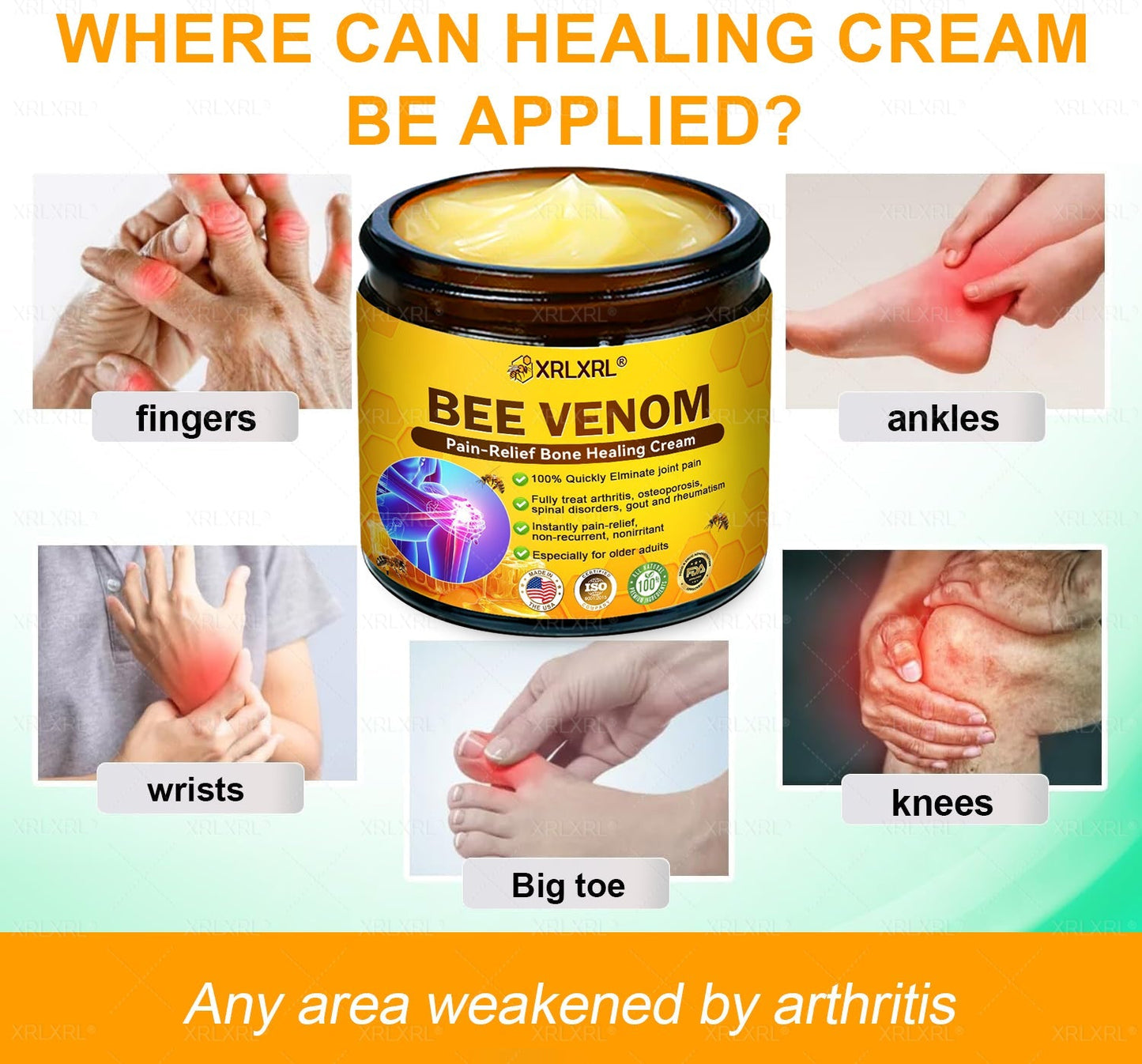 XRLXRL® Bee Venom Pain-Relief Bone Healing Cream🐝🐝(Specially for older adults)