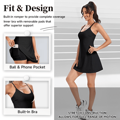 Athletic Dress with Unique Built-in Shorts