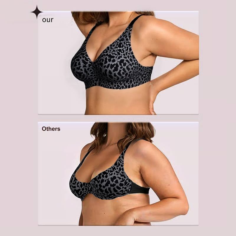 Super Firming Leopard Print Jelly  Bra | Women Wirefree Bras 👍No More Sagging Breasts