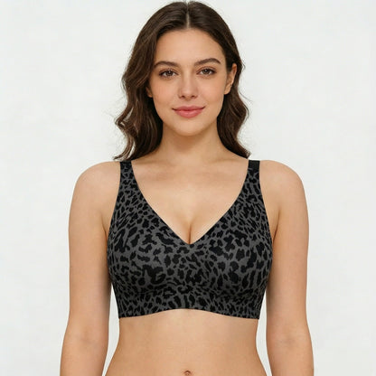 Super Firming Leopard Print Jelly  Bra | Women Wirefree Bras 👍No More Sagging Breasts
