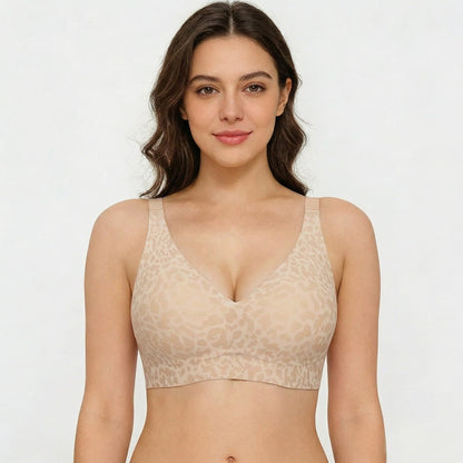 Super Firming Leopard Print Jelly  Bra | Women Wirefree Bras 👍No More Sagging Breasts