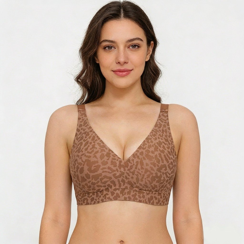 Super Firming Leopard Print Jelly  Bra | Women Wirefree Bras 👍No More Sagging Breasts