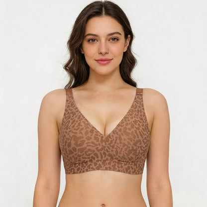 Super Firming Leopard Print Jelly  Bra | Women Wirefree Bras 👍No More Sagging Breasts