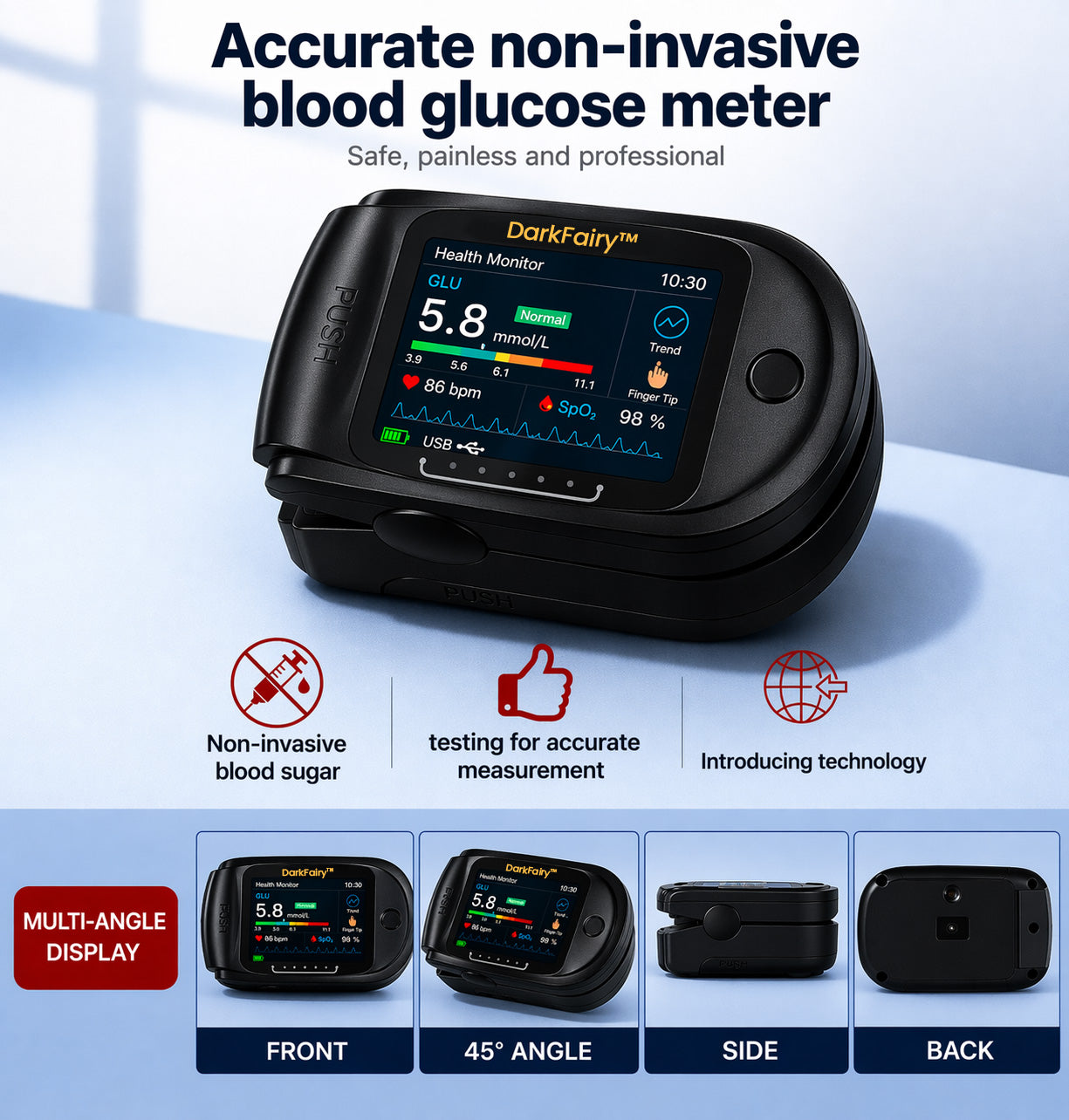 🔥Non-Invasive Blood GlucoseMonitor | High-Precision 99.9% Accuracy| TGA Certified