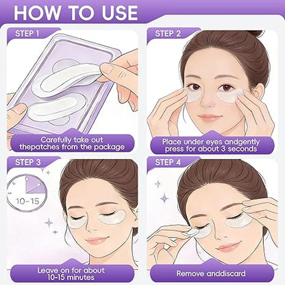 👁️ WAKE UP LOOKING YEARS YOUNGER Hyaluronic Acid Microneedle Eye Mask