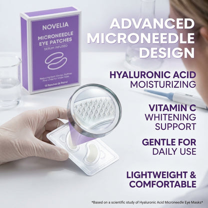 👁️ WAKE UP LOOKING YEARS YOUNGER Hyaluronic Acid Microneedle Eye Mask