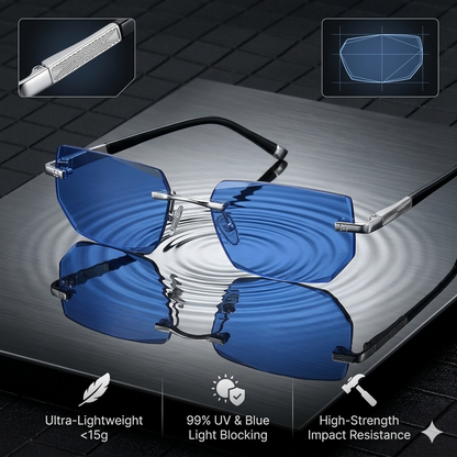 🔥Titanium Flex: 👓The Ultra-Lightweight Blue Light Blocking Glasses🎁