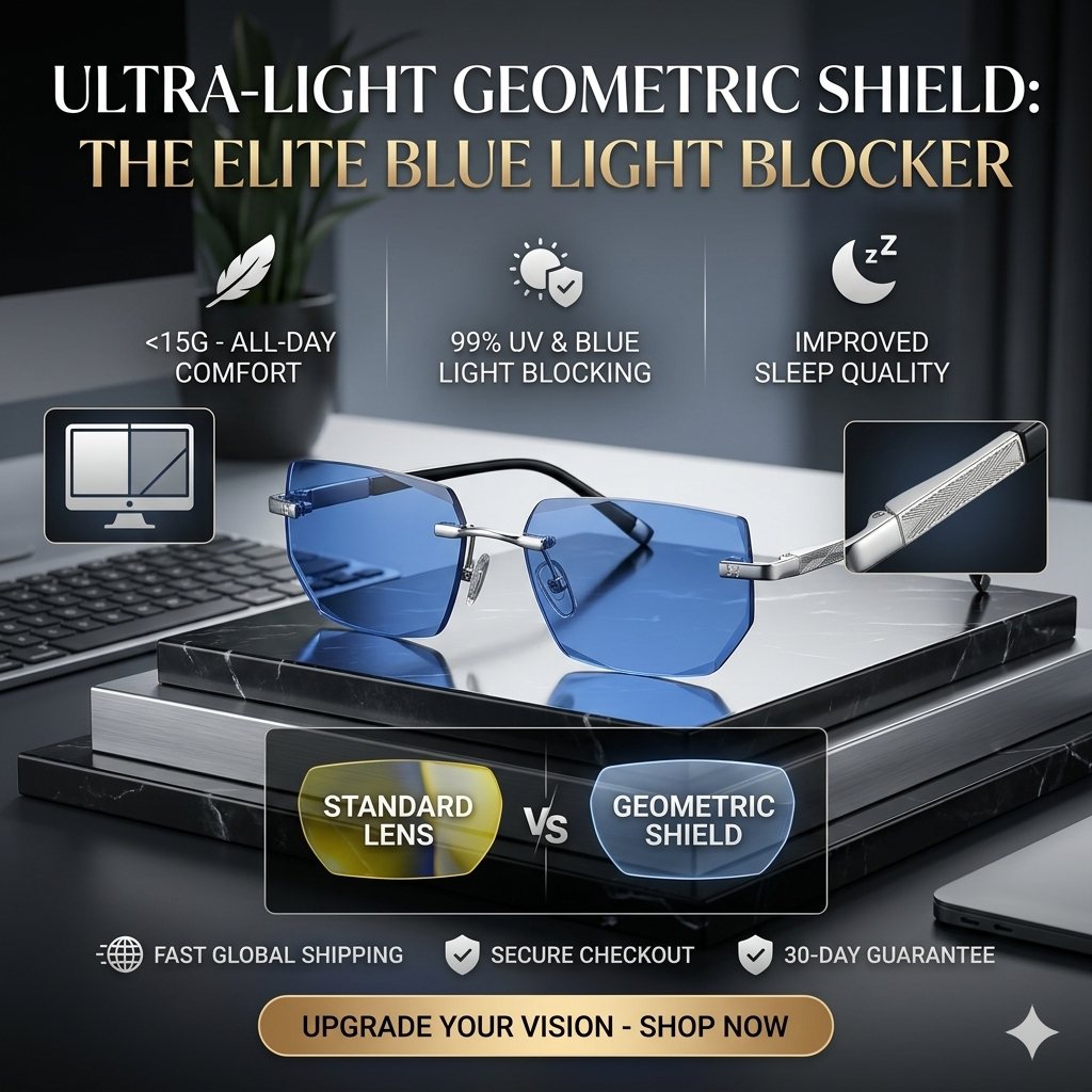 🔥Titanium Flex: 👓The Ultra-Lightweight Blue Light Blocking Glasses🎁