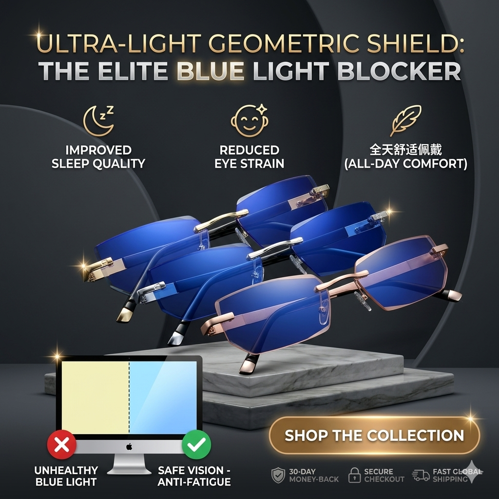 🔥Titanium Flex: 👓The Ultra-Lightweight Blue Light Blocking Glasses🎁