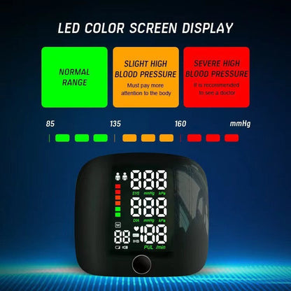 HD LED Display Portable Wrist Blood Pressure Monitor - Perfect Gift for You & Family