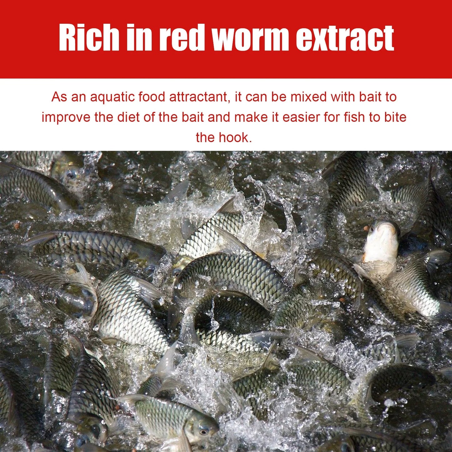🐟【Crazy Pull & Explosive Protection】 Concentrated Red Worm Fishing Liquid, Strong Fish Attraction, Rapid Nesting & Fish Gathering, Universal Small Additive for Wild Fishing & Black Pits-8SA8