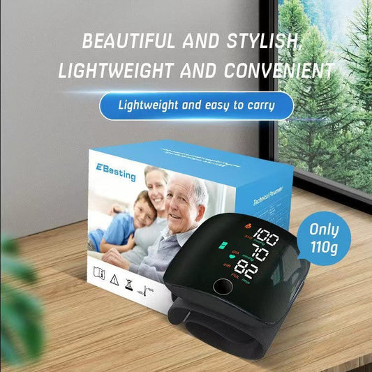 HD LED Display Portable Wrist Blood Pressure Monitor - Perfect Gift for You & Family