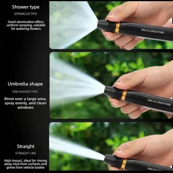 2026 Upgraded High-Pressure Water Sprayer – Turn Any Hose Into a Powerful Cleaning Jet | 3 Adjustable Spray Modes  For Garden, Car, Patio
