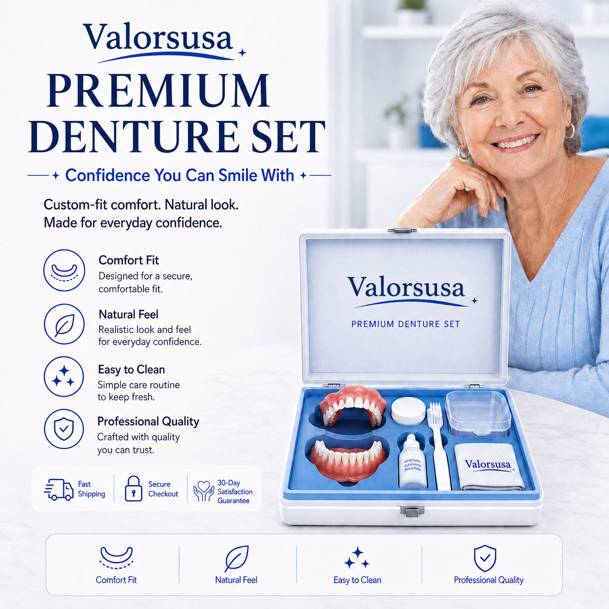 Custom-Fit Dentures for Everyday Comfort