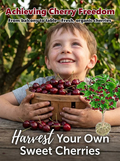 🏆Over 65,000 SOLD!🍒 🌿Extra Large Goma Harry Cherry Tree Saplings– Easy to grow on your porch and balcony at home