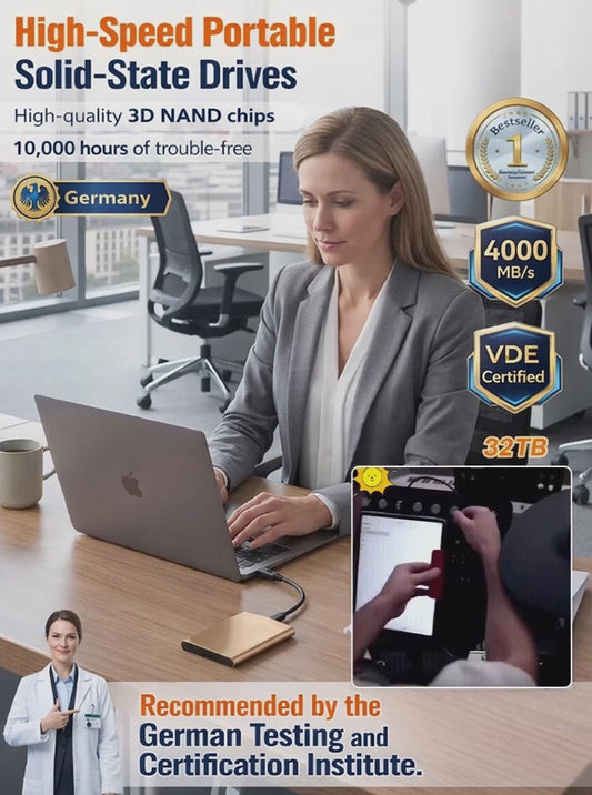 High-speed portable solid-state drives